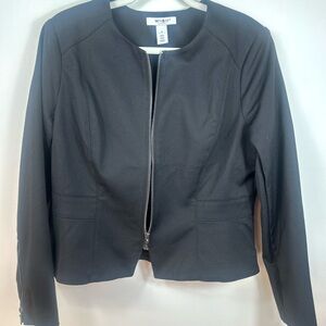 WHBM Black Moto Style Jacket